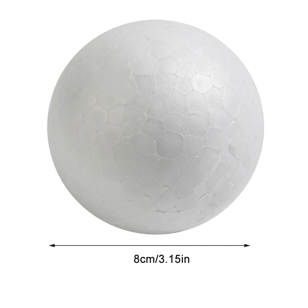 6-12cm Modelling Polystyrene Foam Balls White Craft Balls DIY Hand-painted Gifts Accessory Wedding Celebrations Event Supplies