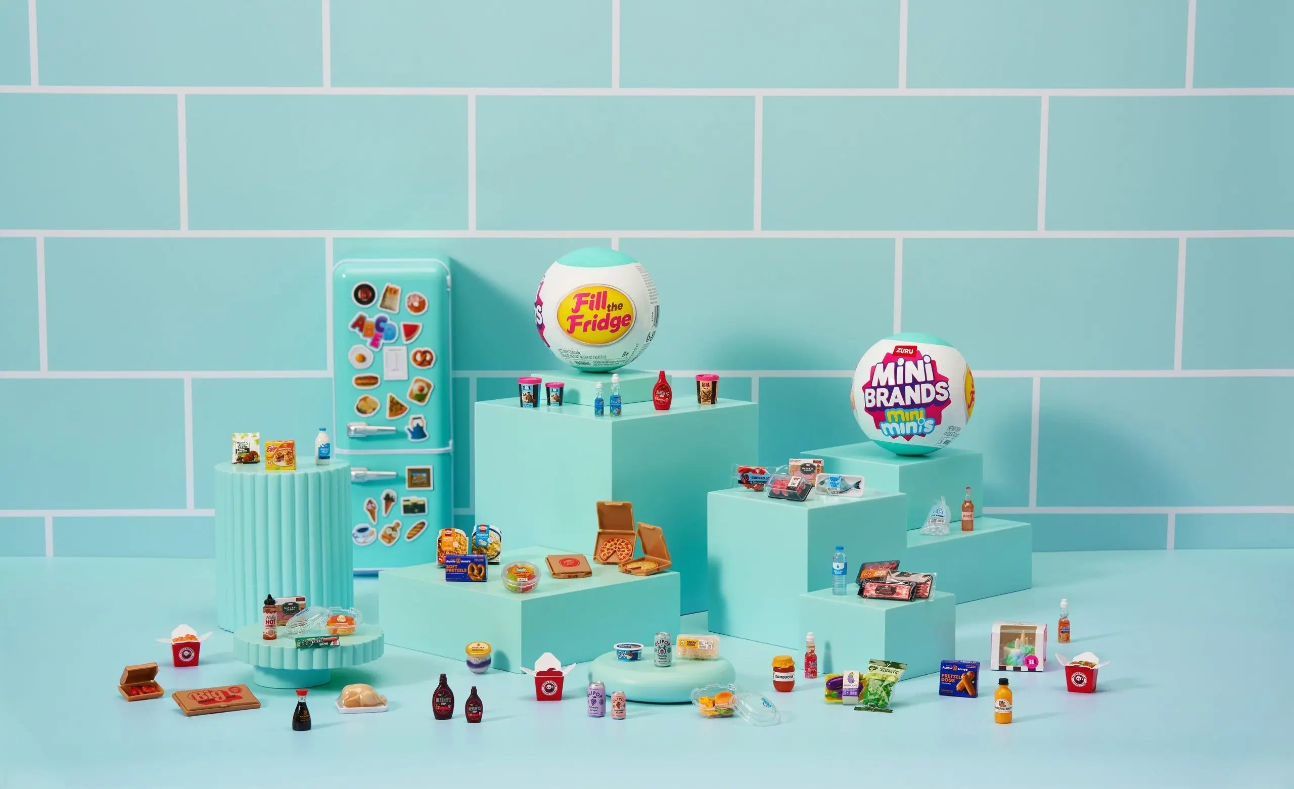 Mini Brands Fridge Mystery Ball Capsule Blind Box Set Play Kitchen Miniature Refrigerator Toys Cute Ornament Kids Birthday Gifts