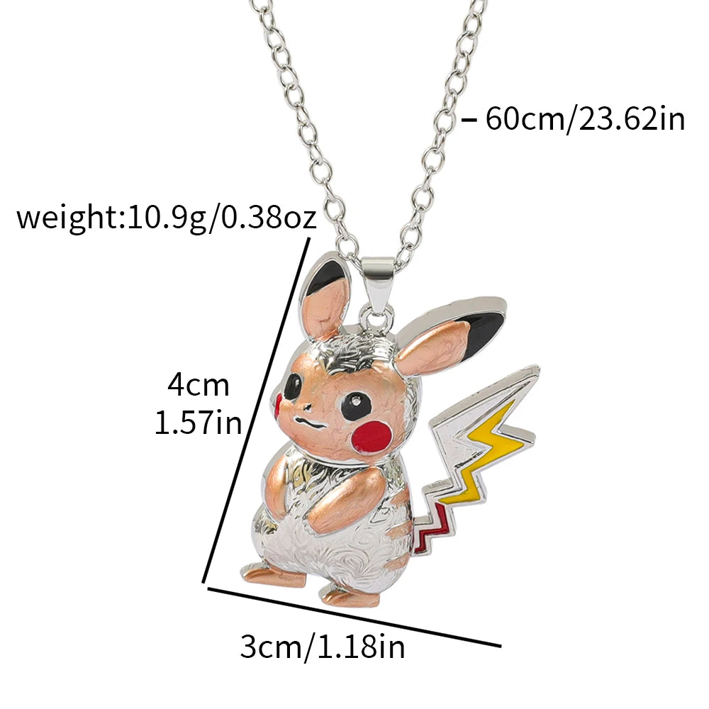 1PC Cute Q Version Character Necklace Alloy Charmander Bulbasaur Jewelry Pendant for Fans Holiday Gifts Jewelry Accessories