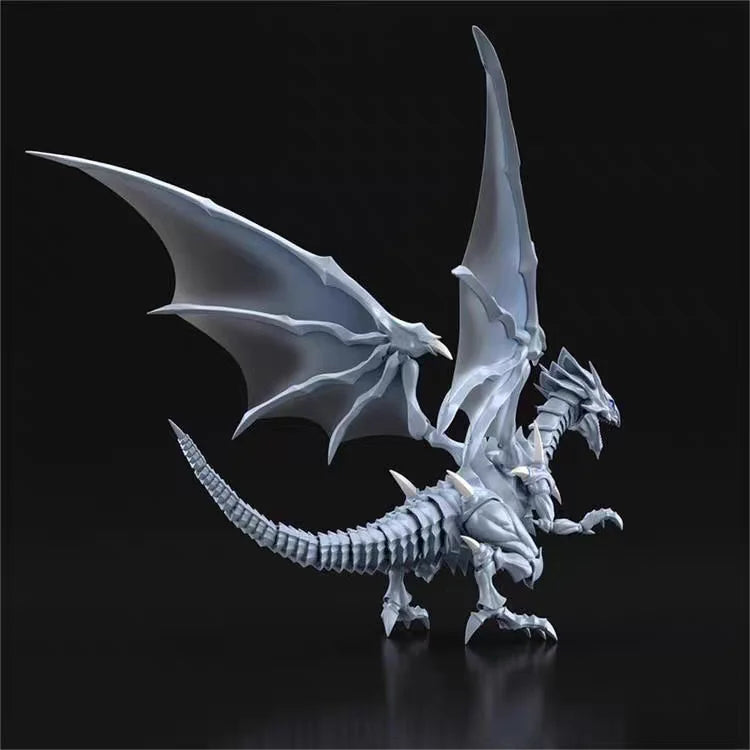 【New-Hot】Yu-Gi-Oh Arrogant Dragon Blue-Eyes White Dragon  Assembly Model Figure Desktop Decoration Holiday Birthday Gift
