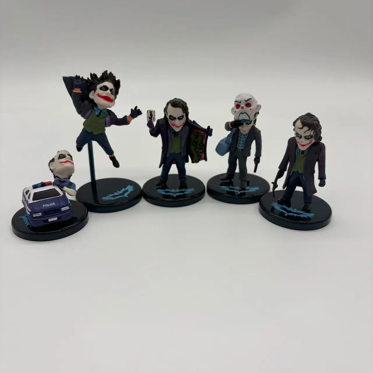 5pcs/set The Dark Knight Joker PVC Action Figure Collectible Model Toy 6~10cm