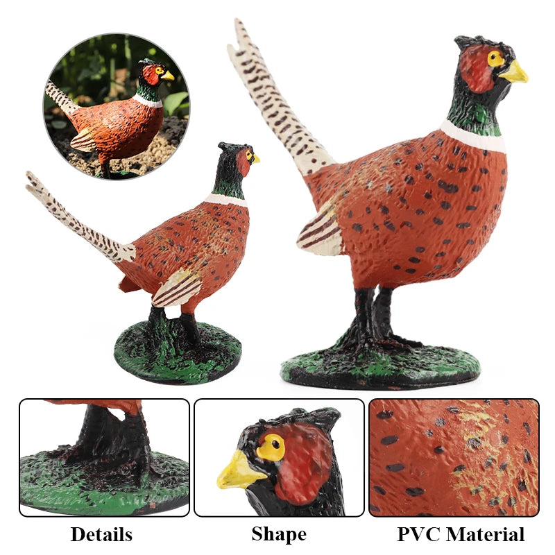 Oenux Lovely Farm Animals Hen Turkey Chook Chicken Cock Action Figure Model Figurines Poultry Miniature Educational PVC Kid Toy