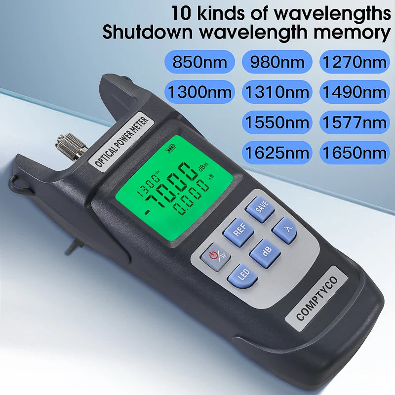 COMPTYCO AUA-Y710A/Y510A Optical Power Meter -70~+10dBm/-50~+26dBm Fiber Optic Cable Tester FTTH Tools(OPM with LED Lighting)