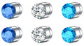 2-12Pcs Simple Stainless Steel Magnetic Nose Stud Earrings, 3mm Non-Pierced Body Jewelry For Male and female