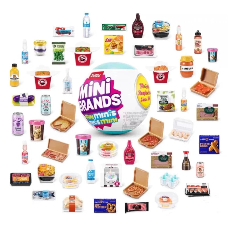 Mini Brands Fridge Mystery Ball Capsule Blind Box Set Play Kitchen Miniature Refrigerator Toys Cute Ornament Kids Birthday Gifts