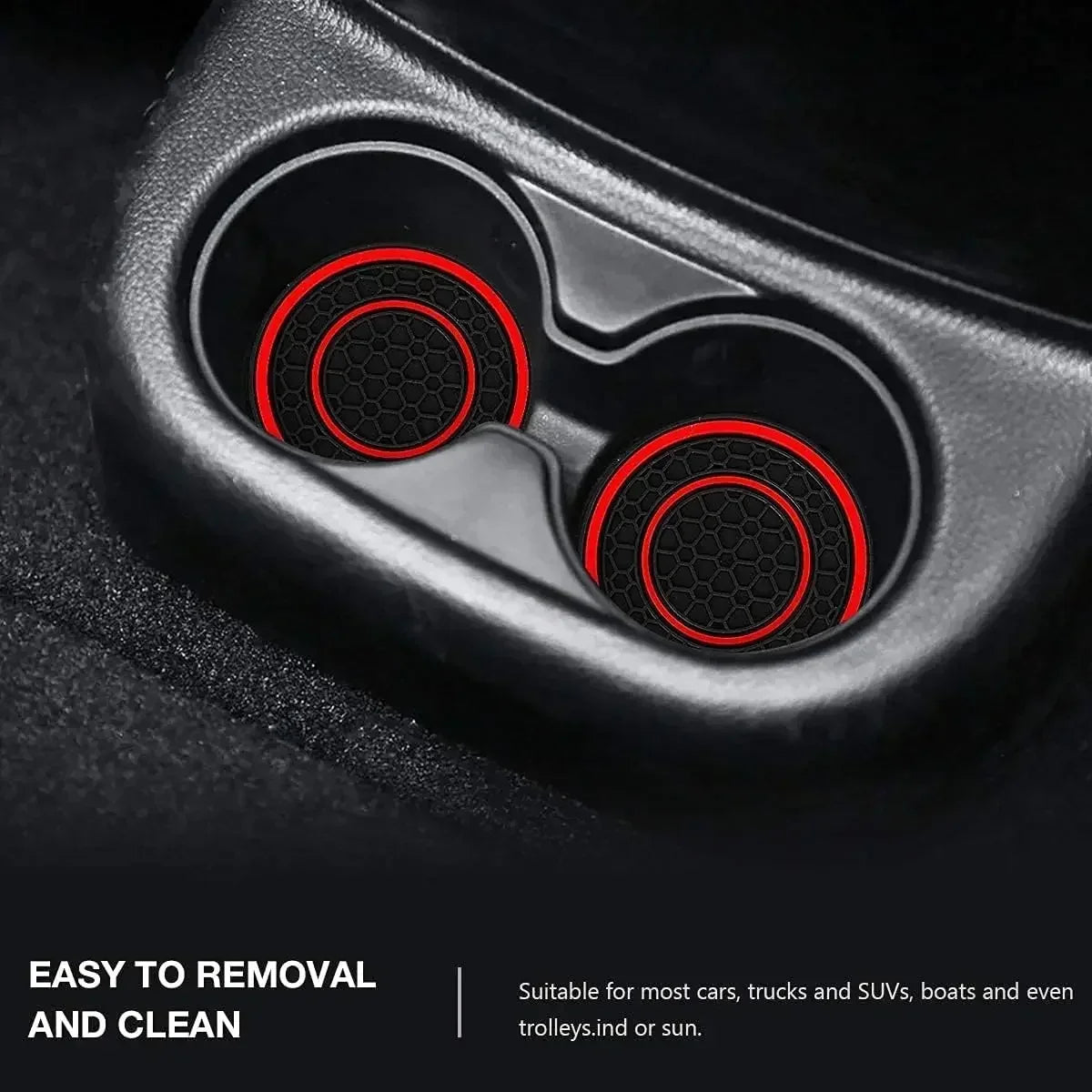 New 2-piece Anti Slip Mat, Car Coaster, Durable Car Cup Holder, Coaster, Universal, Dust-proof Protection for Car Interior