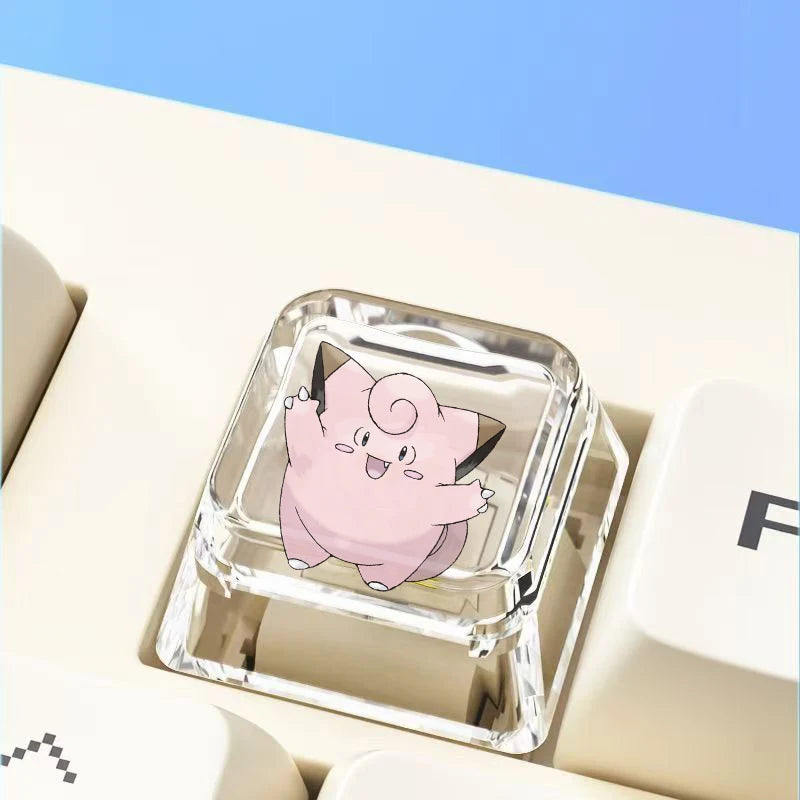 Cross mechanical keyboard personalized anime keycap single Charmeleon Blastoise Eevee transparent cartoon keycap