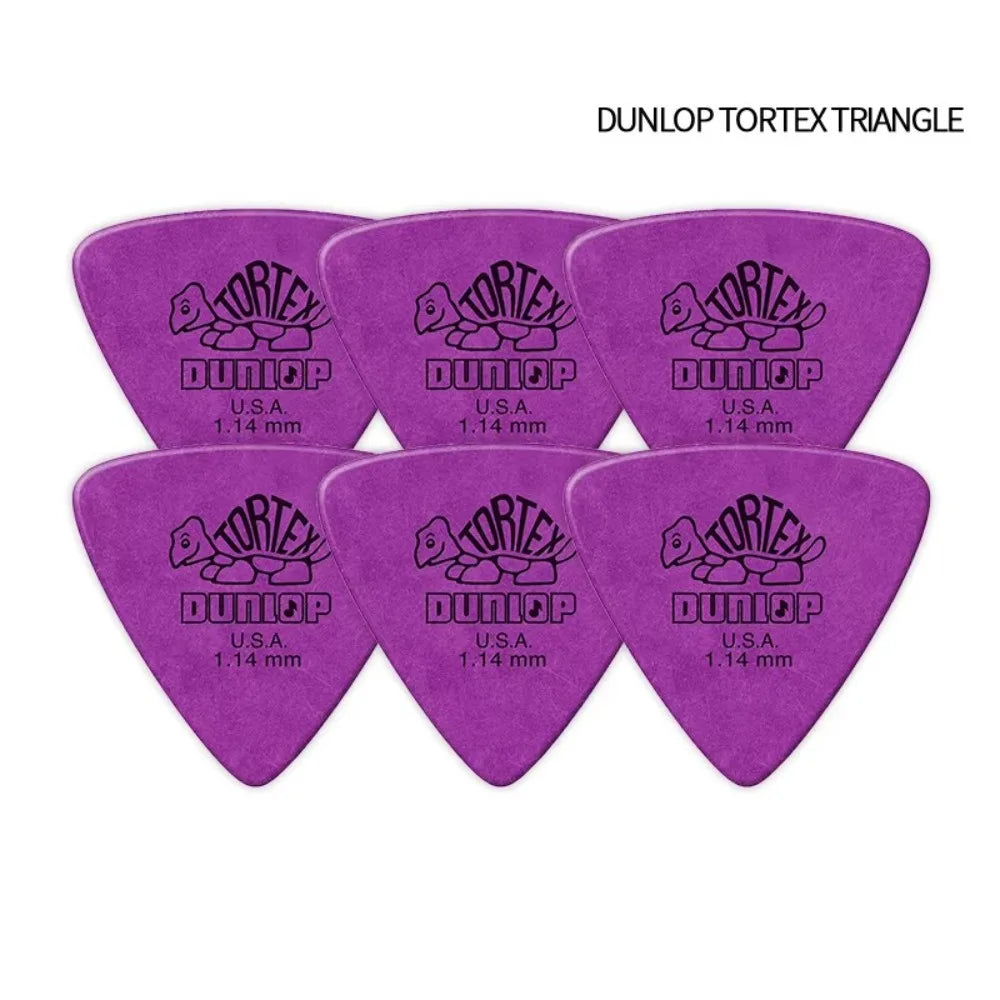10pcs Delrin Dunlop Guitar Picks 0.5/0.6/0.73/0.88/1.0/1.14MM Anti-slip Style Electric Guitar Picks Triangle Picks