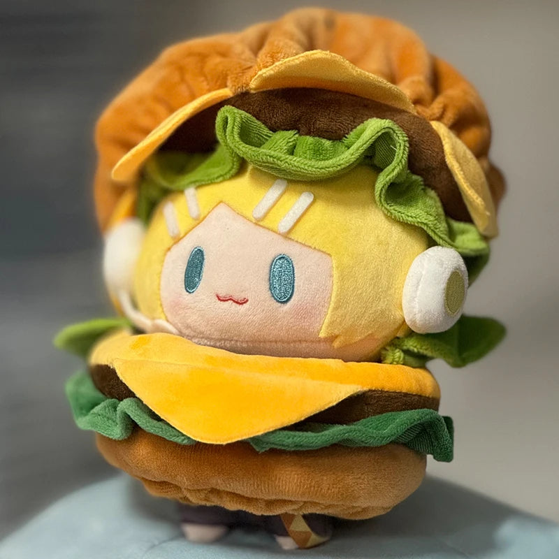 Hatsune Miku Kawaii Q Version Figure Doll Cute Hamburg Doll Clothes Anime Peripheral Bag Pendant Toy Soft Ornament Toys Gifts