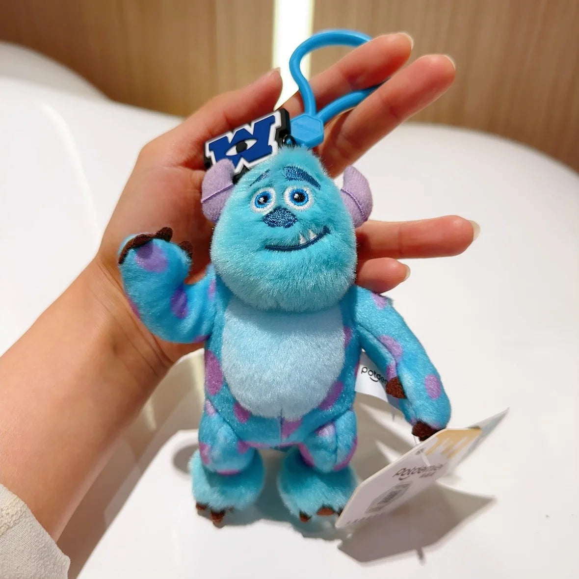 Genuine Disney Stitch Lotso Plush Toys Keychain Pendant Accessories Cute Cartoon Stuffed Doll Key Ring Toys Key Chain Gift