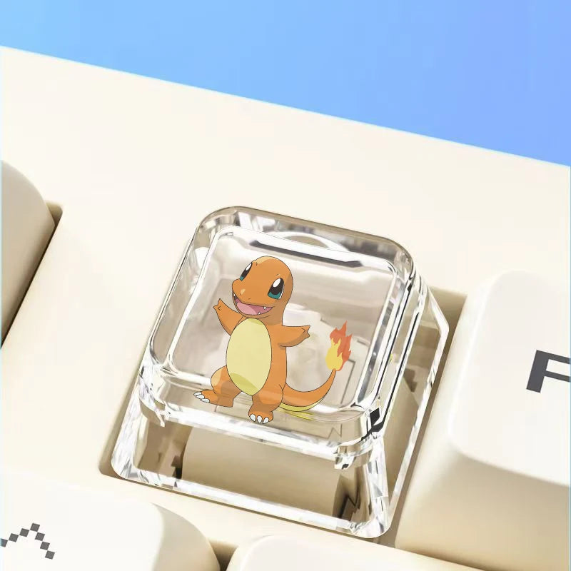 Cross mechanical keyboard personalized anime keycap single Charmeleon Blastoise Eevee transparent cartoon keycap