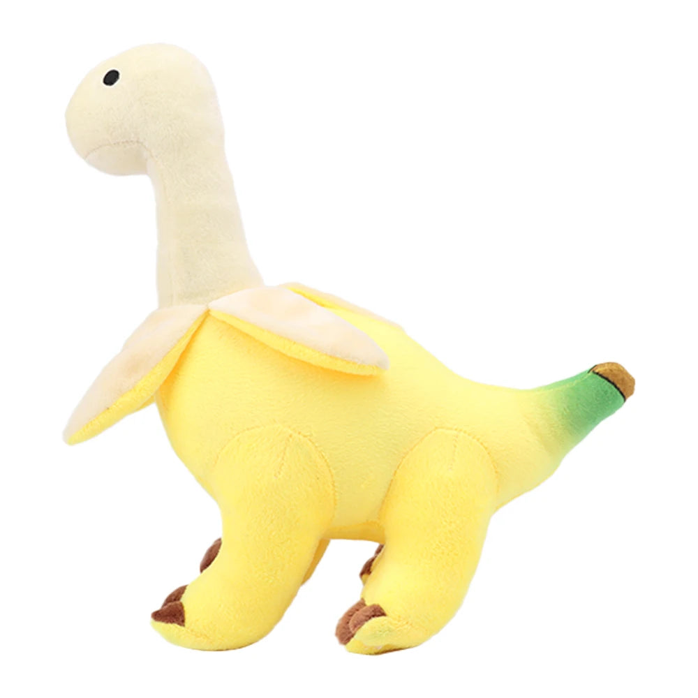 Cute Peeled Banana Brontosaurus Plush Toys Soft Stuffed Dragon Animals Peeled Banana Brontosaurus Toy Kawaii Gift for Kids