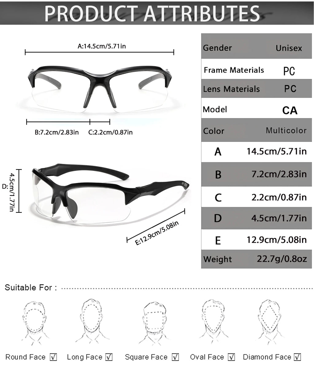Photochromic Cycling Sunglasses Men Outdoor Sports Tactical Camouflage Goggles Vintage Driving Riding Fishing Windproof