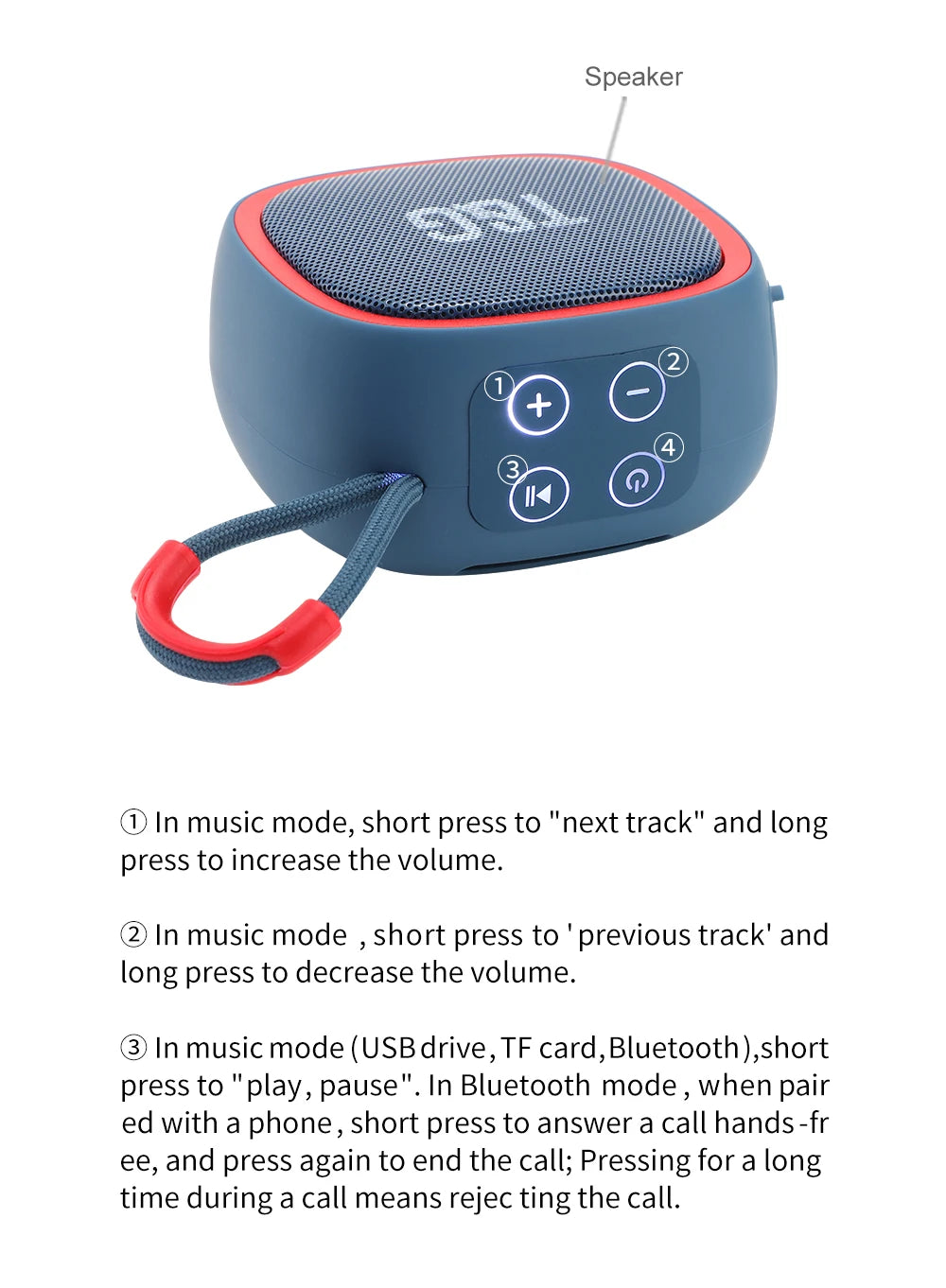 Bluetooth Speaker TG659 Mini Portable Wireless Powerful Speakers TWS BT 5.3 Sound Box HIFI Loudspeaker Supports TF Card Radio