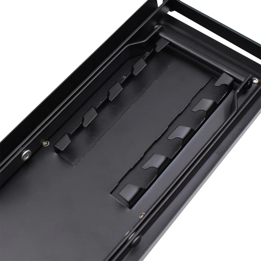 Guitar Foot Stool 4 Position Height Adjustable Foldable Guitar Pedal Foot Rest Step Footstool Black for Guitar Pedal Accessories