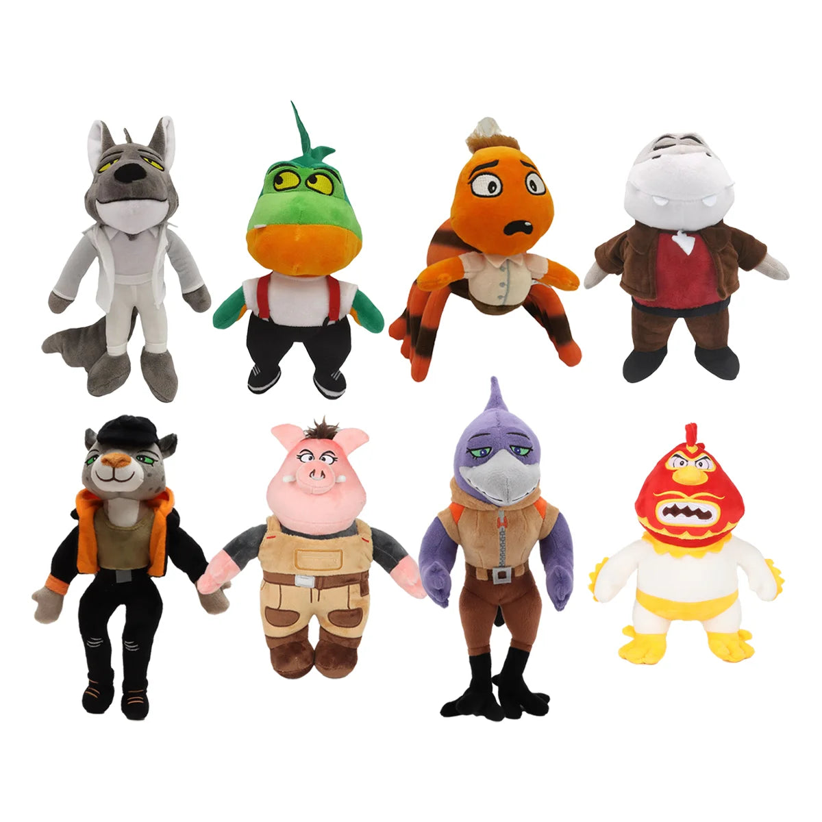 Cute Cartoon Animated Movie The Bad Guys 2 Plush Bird Shark Snake Piranha Plush Toy The Bad Guys Toys Kid Birthday Gift Home Dec