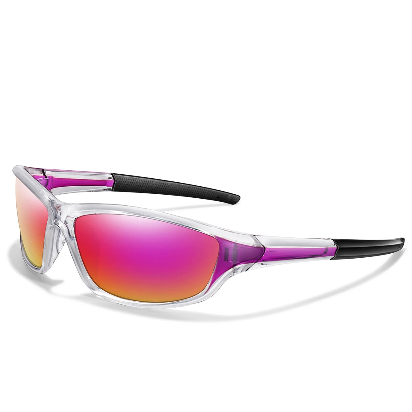 Men and Women Polarized Fishing Sunglasses Outdoor Sports Cycling Driving Hiking Eyewear Camping Travel Transparent Frame UV400