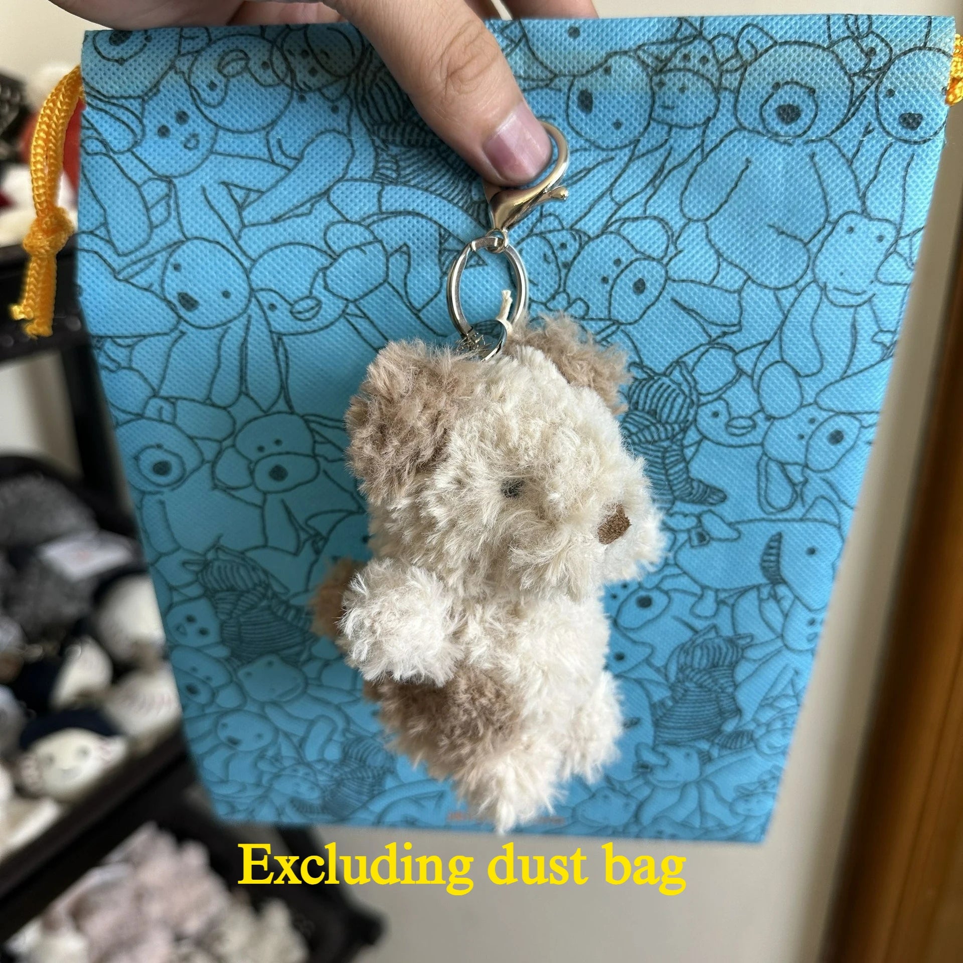 Hot tea bag Jc Cute Plush Toy label cute girl bag charm plush toy keychain Kawaii plush toy Limited New Gift bag