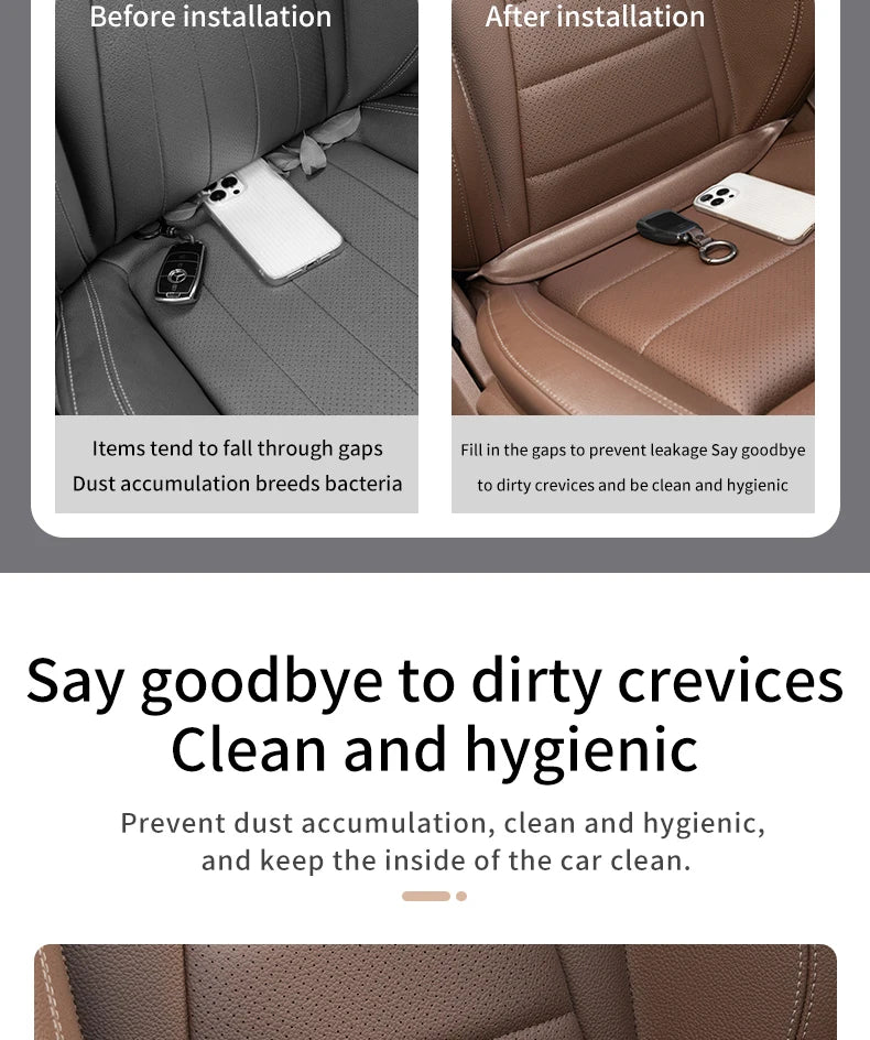 Plug-In Car Seat Gap Filler Elastic EVA Car Seat Crevice Filling Strip Universal Seat Blocker Prevent Dropping Car Accessories