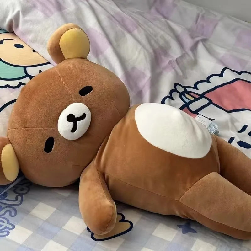 Rilakkuma Extra Soft Oversized Plush Toy Long Body Pillow Sofa Cushion Sleep Companion For Lazy Leisure Cute Stuffed Doll Gift