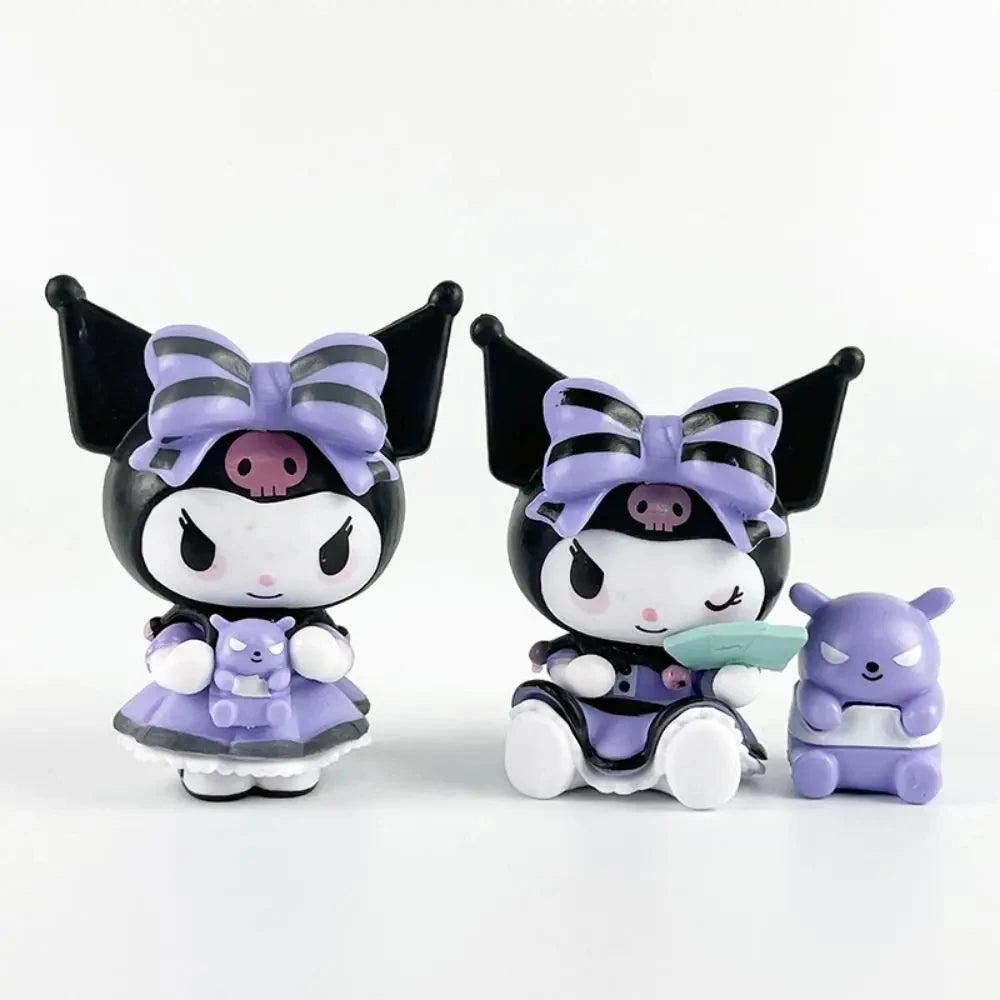 Sanrio Blind Box Cartoon Kuromi Doll Lucky Divination Anime Series Action Figure Model Doll Child Toy Desktop Decor Birthday Gif