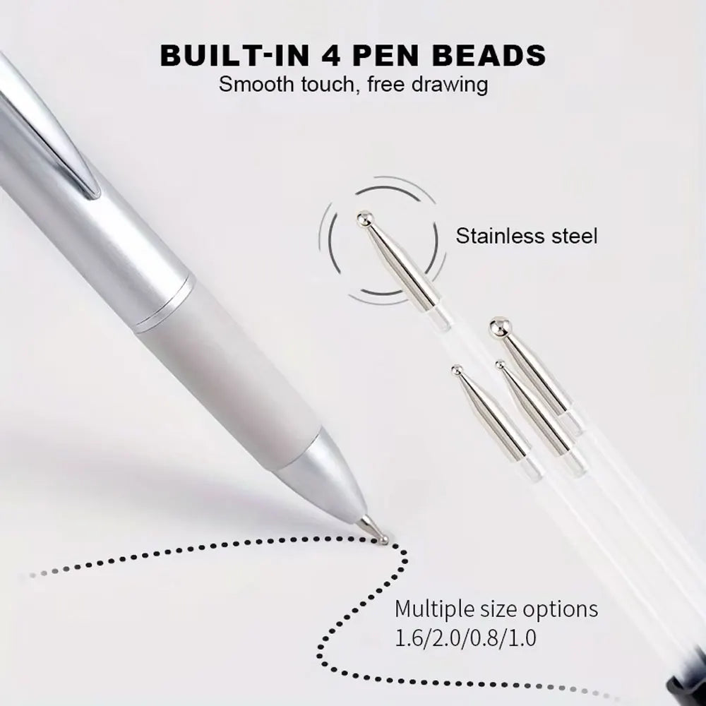 6 in 1 Nail Art Dotting Tools Disc Nail Drill Point Nail Tools Dot Painting Tool Nail Point Drill Pen for Dot Drawing Home Salon