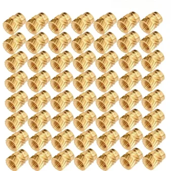 M3 Thread Knurled Brass Heat Set Nut for 3D Printer Voron 2.4 Heat Resistant Threaded Insert Embedment M3x5x4