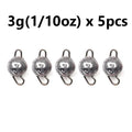 5pcs/lot Fishing Weight Sinker 3g-28g Deep Water Bullet Weight with Swivel Round Ball Sinkers Fishing Tackle Accessories