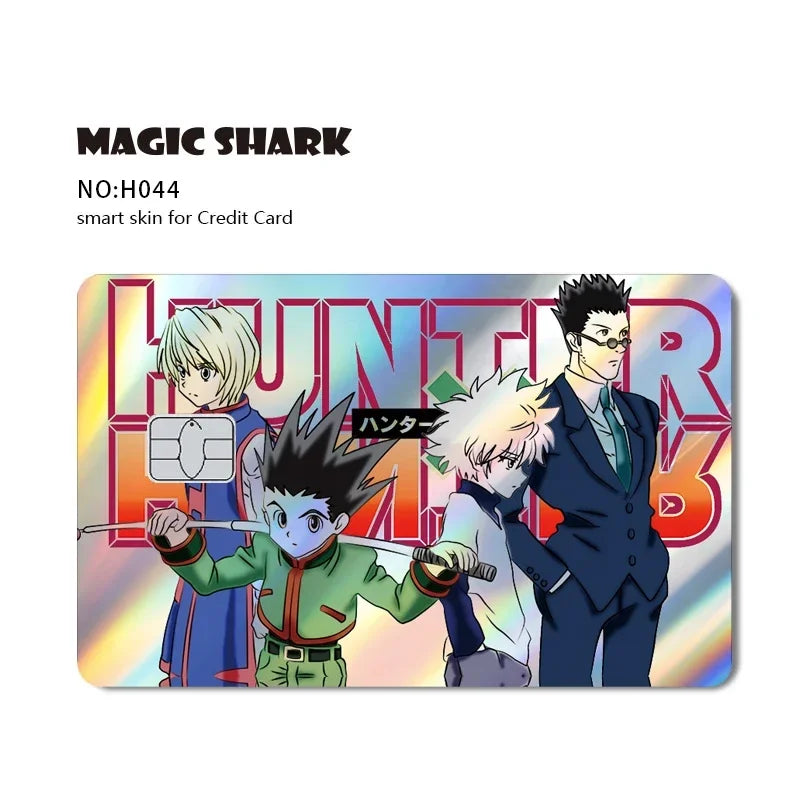 Magic Shark Mcloving Spider Anime Shinny Laser Holographic Matte Skin Film Sticker for Debit Bank Credit Card