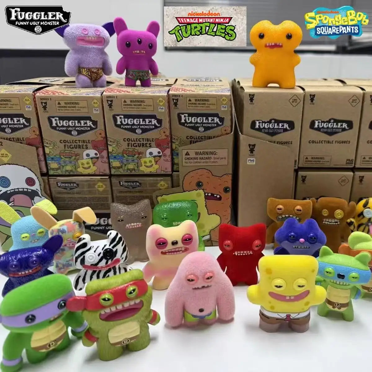 Original Fuggler Random Keychain Blind Box 2 Figure Ugly Funny Monster Tooth Wide Eyed Weirdo Collection Model Bag Pendant