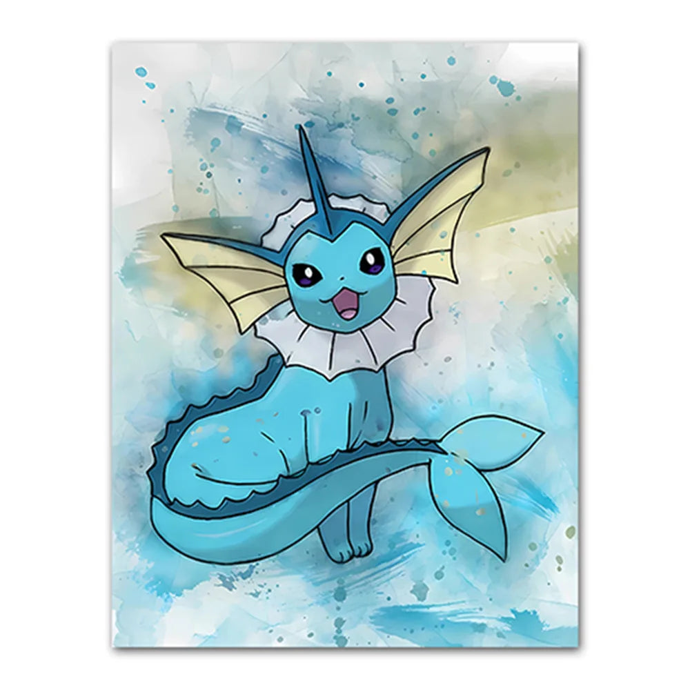 Anime Pokemon Canvas Painting Bulbasaur Charmander Squirtle Poster and Print Watercolor Wall Art Picture Home Decor Kids Gifts