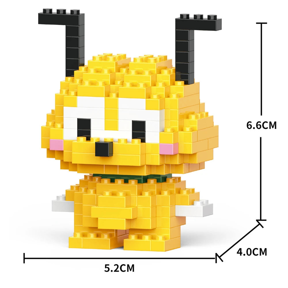 Cartoon Anime Hello Kitty Blocks Kuromi My Melody Cinnamoroll Mouse Building Blocks Doll Toy Kids Birthday Gift