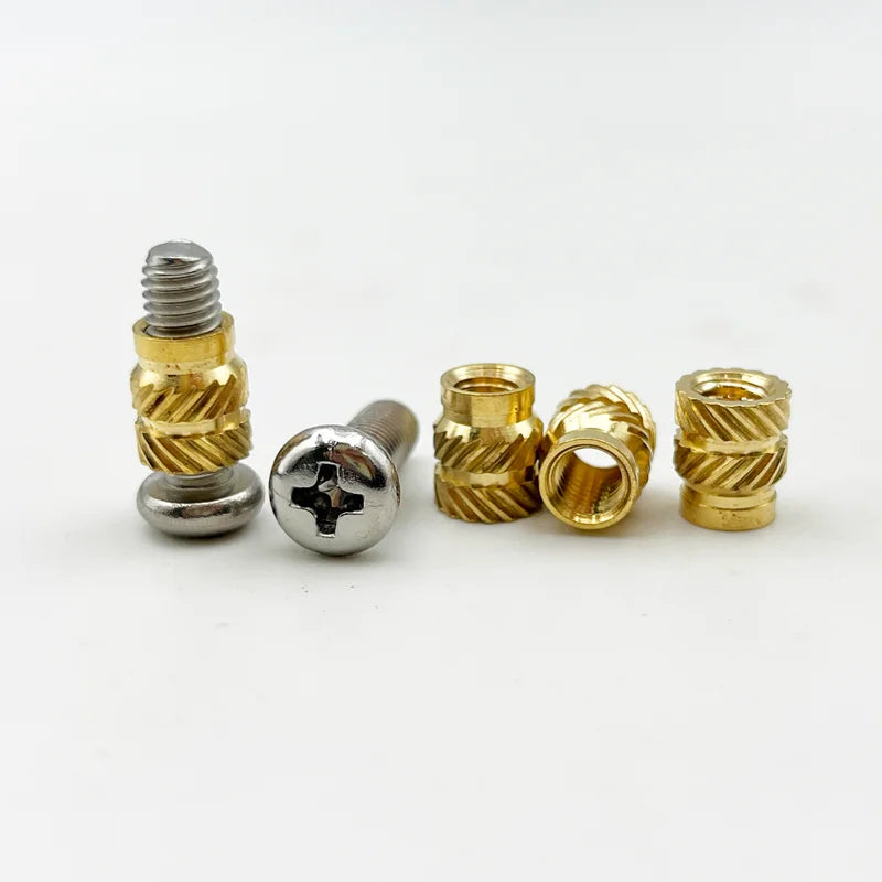 Brass Hot Melt Threaded Insert Nut Iron Tip 3D Printer Accessorie Heating Nut  Stainless Screw Bolt Insertnut Kit M2 M2.5 M3 M4
