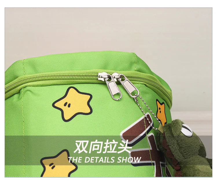 Crayon Shin-Chan Same Style Cute Backpack Crocodile Biscuit Backpack Top Zipper Badminton Racket Bag Portable Large Capacity Bag