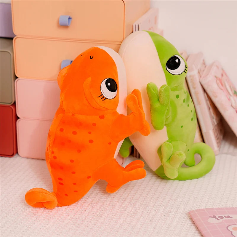1PC 30cm Cartoon Real Like Lizard And Chameleon Plush Toys Creative Simulation Animal Reptile Stuffed Pillow Gifts