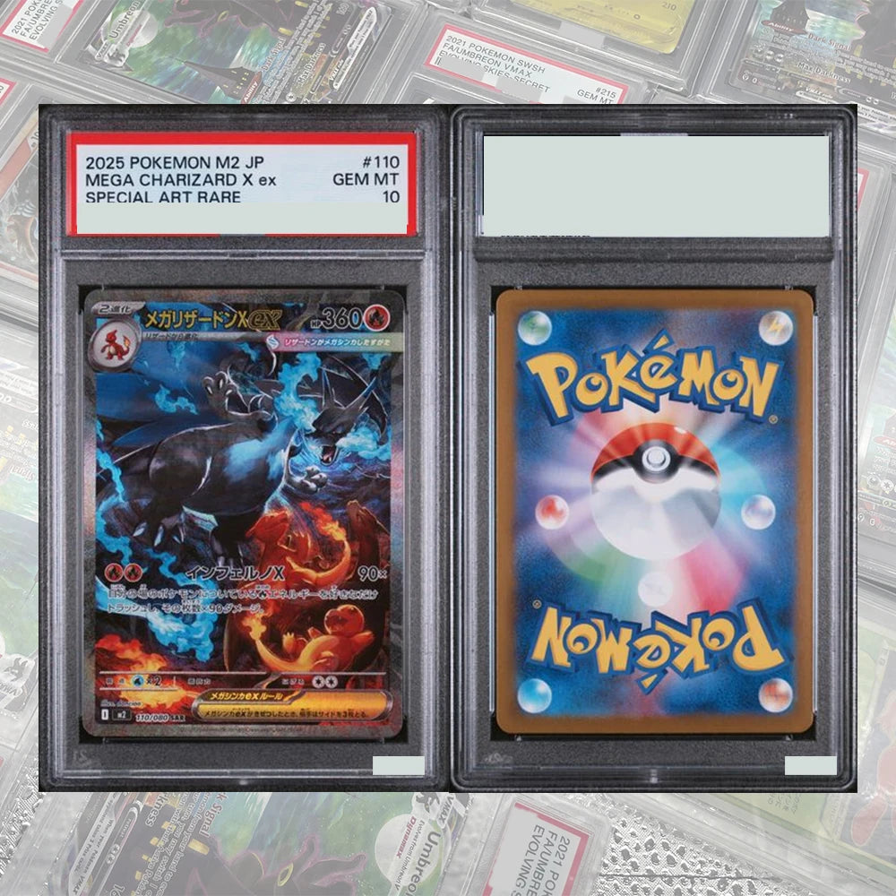 DIY Proxy PTCG Graded Collection Card SV4a JP Mew Ex Charizard Ex Special Art Rare GEM MT 10 Card Holographic Labels Child Gift
