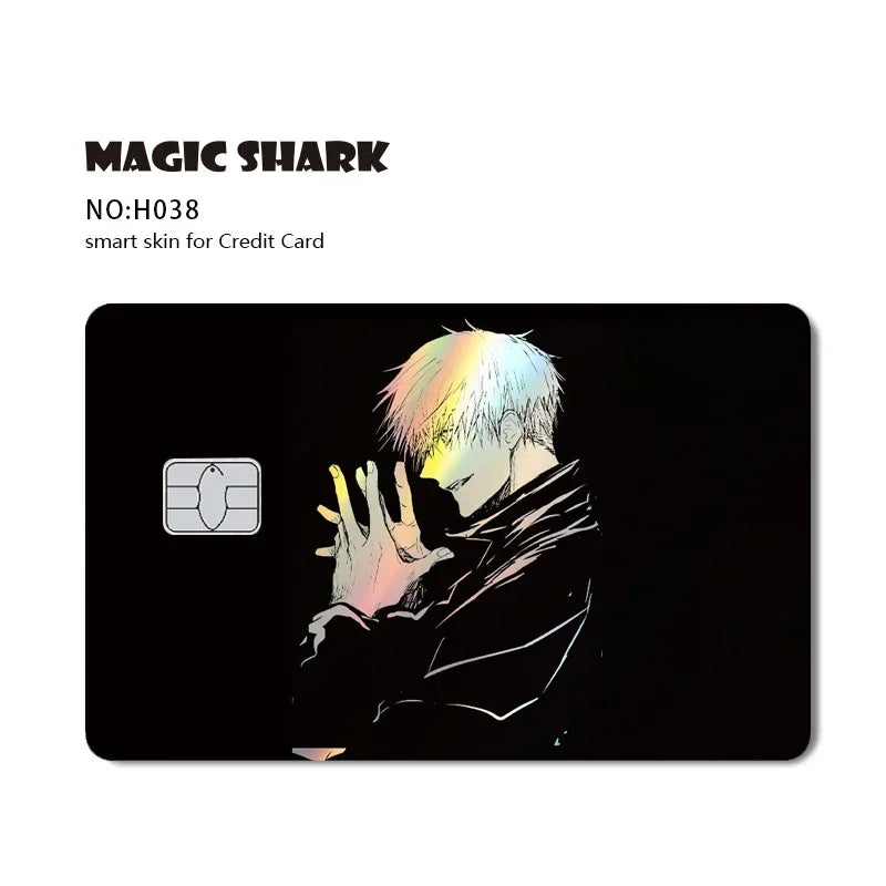 Magic Shark Mcloving Spider Anime Shinny Laser Holographic Matte Skin Film Sticker for Debit Bank Credit Card