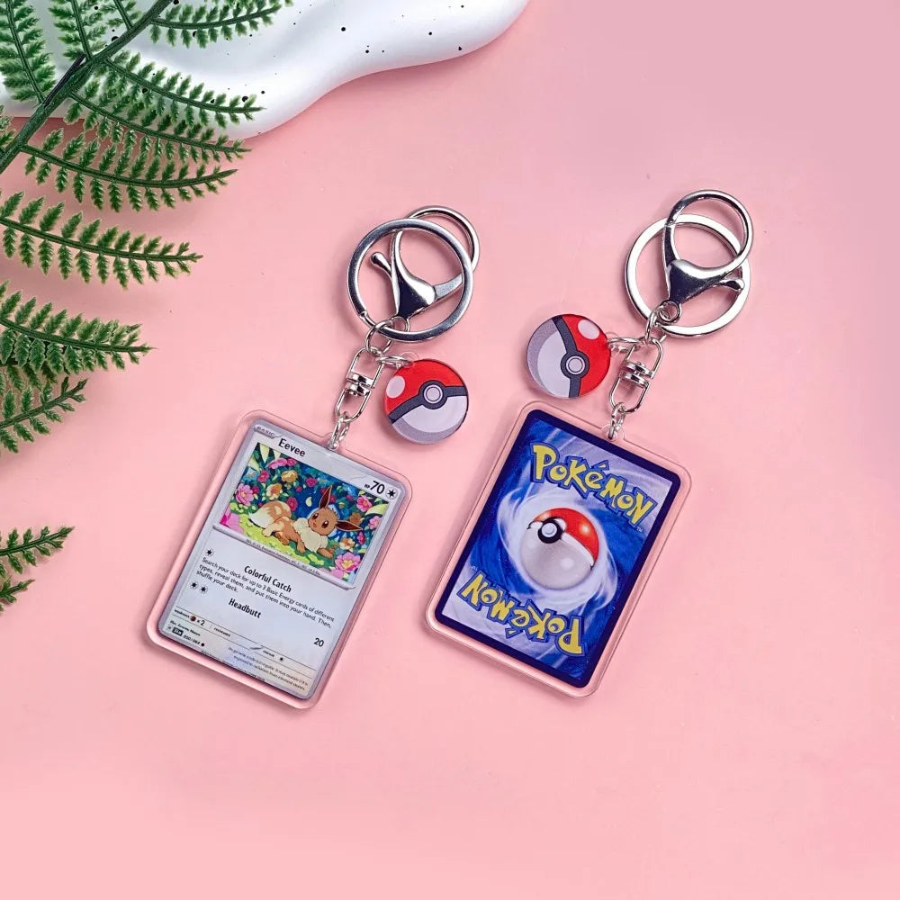 1/43Pcs Pokémon Pikachu Bulbasaur Gold Saint Acrylic Keychain Backpack Pendant Bag Charms Accessories Decoration Holiday Gifts