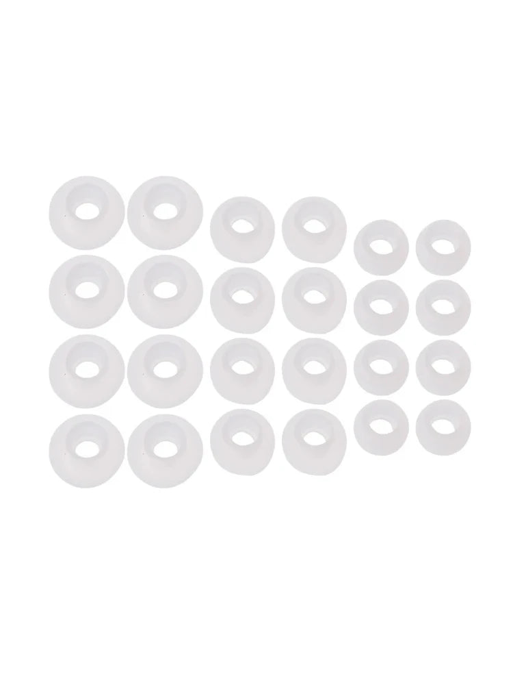 12 Pairs(S/M/L) Soft Clear Silicone Replacement Eartips Earbuds Cushions Ear pads Covers For Earphone Headphone