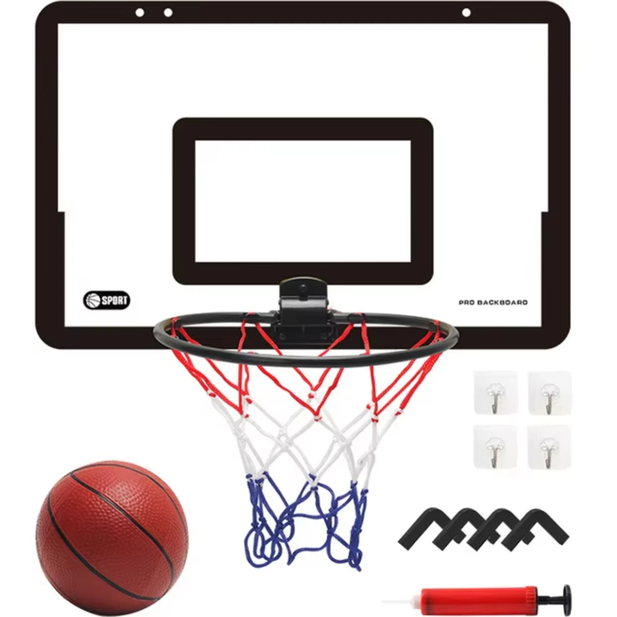 Indoor Children Safety Funny Game Kids Mini Home Exercise Basketball Hoop Set Wall Frame Stand Lifting Basket Hanging Backboard