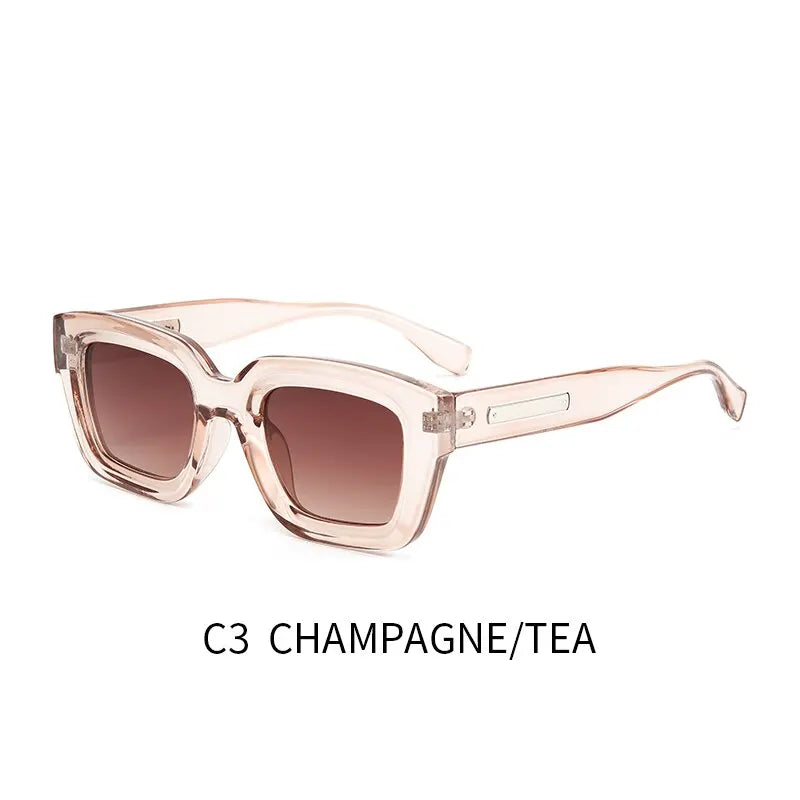 2023 Retro Square Sunglasses UV400 Protection Fashion Eyewear for Men Women Outdoor Shades