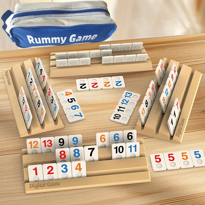 M/L/XL Digital Game Set, Travel Rummy, Mahjong, Rummybrix, Number Game Cards - Adult Leisure Party Board Game Travel Game