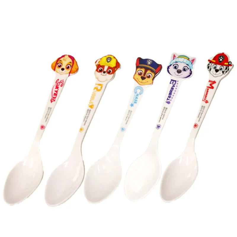 Paw Patrol Anime Figure Cartoon Spoon Cute And Durable Rice Spoon Preschool Complementary Food Tableware Paw Patrol Model Gifts