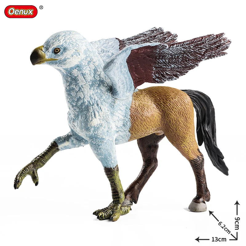 Oenux Original Savage Dinosaurs Myth Dragon Animals Model Fire Bull Octopus Monster Crab Action Figures Kids Collection Toy Gift