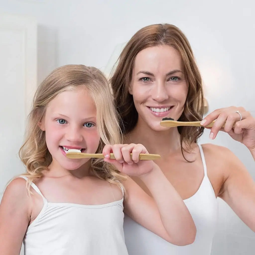 New 4Pcs Soft Bamboo Micro-Nano Toothbrushes, Extra Soft Toothbrush with 20000 Bristles Designed for Sensitive Gums Kids Adults