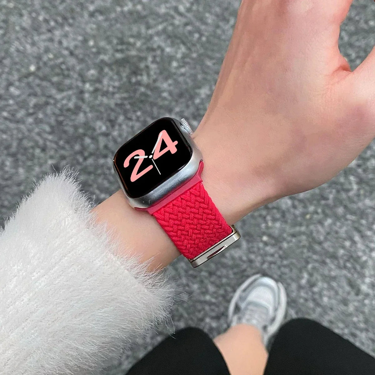 Cartoon Nylon Strap for Apple Watch Band Ultra 2 49/46/45/42/41/40/38mm , Bowknot Magnetic Band for Iwatch 10 9 8 SE 7 6 5 4 3