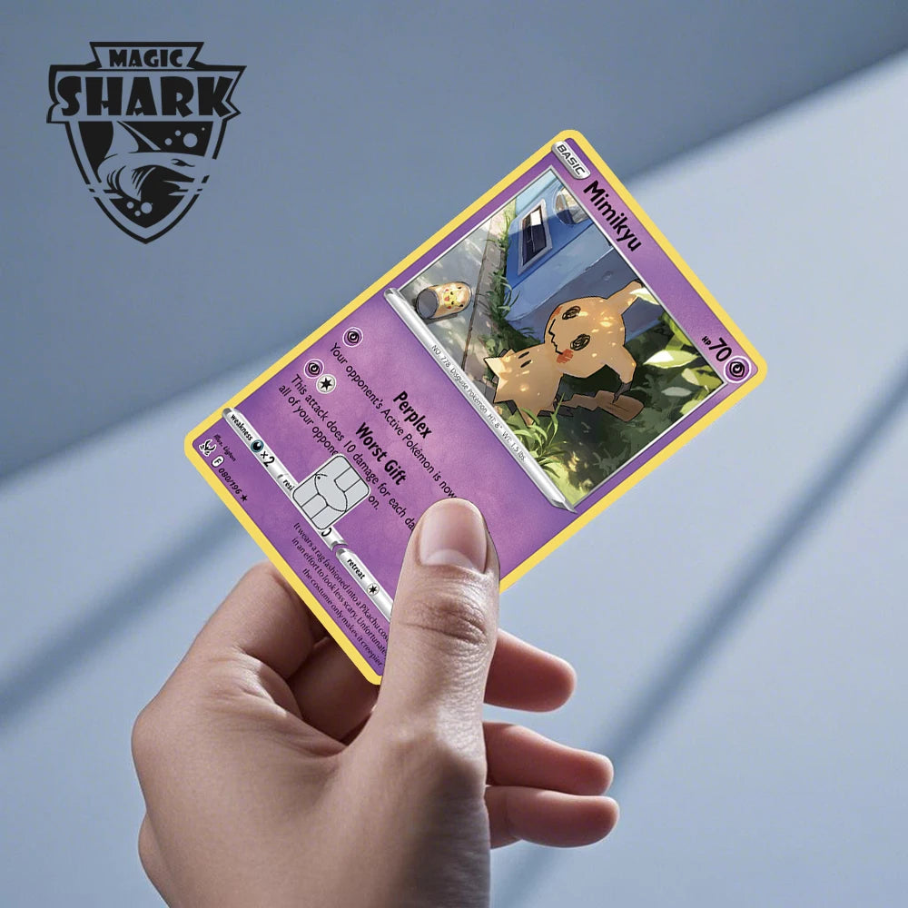 New Bulbasaur Pikachu Charmander Squirtle Mew Gengar Pokemons PTCG Film Skin Cover Sticker for Credit Debit Card
