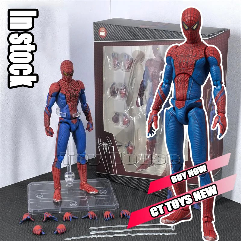 Full Range In Stock Ct Toys Spiderman Mafex 143 Ben Reilly Comic Ver The Amazing Spider-Man 001 Anime Action Figure Toys Gift