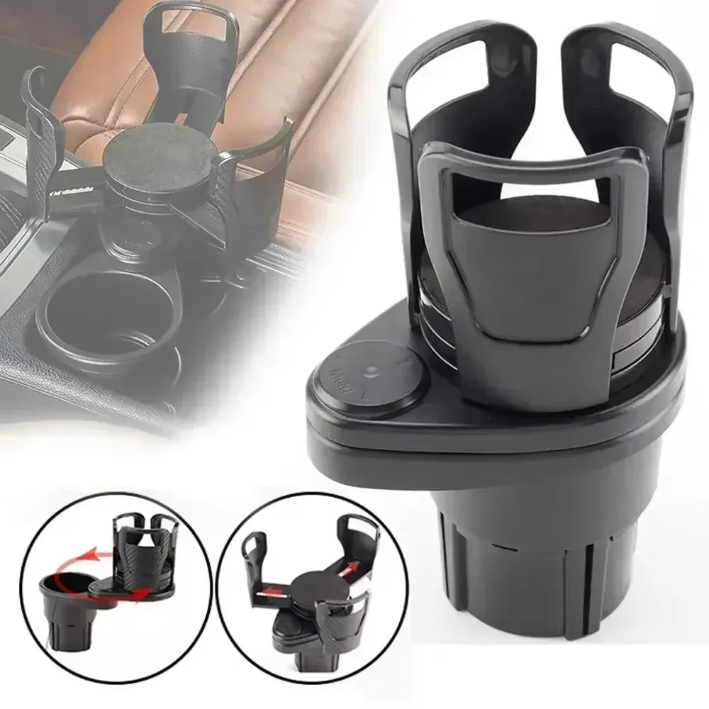 2026 Car Cup Holder Multifunction Adjustable Dual Cup Holder Expander Adapter Car Cup Mount Mobile Phone Holder