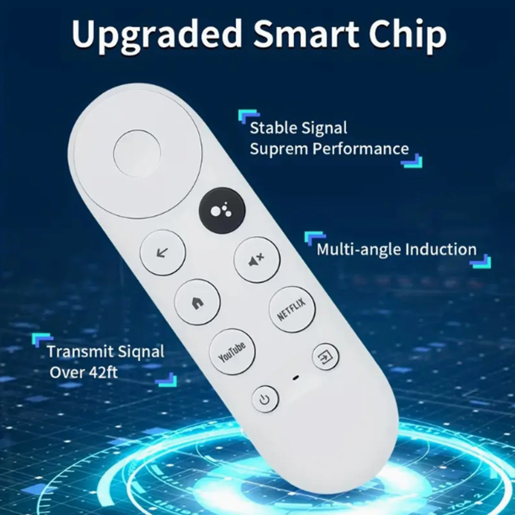 Google Chromecast Remote Control Replacement G9N9N Voice Streaming Media Player 4k Snow